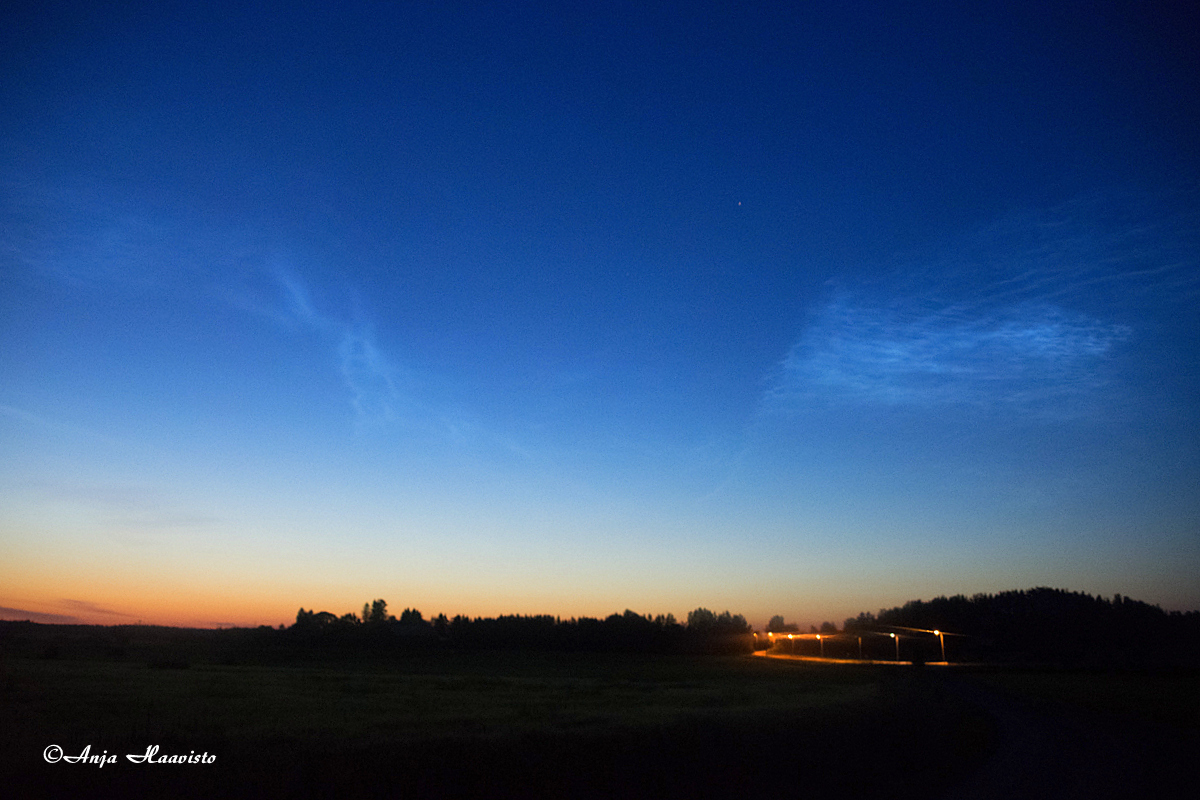 Bright night clouds.