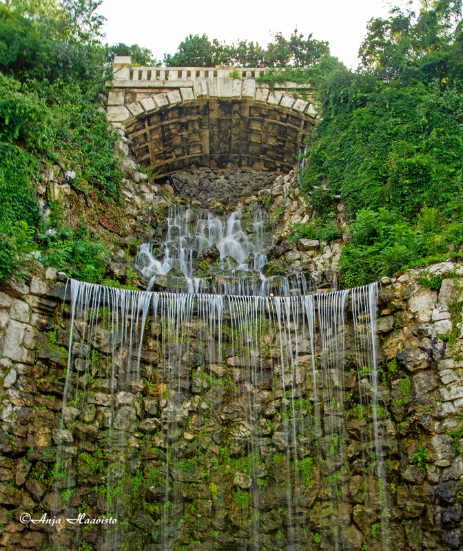 Gellèrt Hill Waterfall in Budapest.