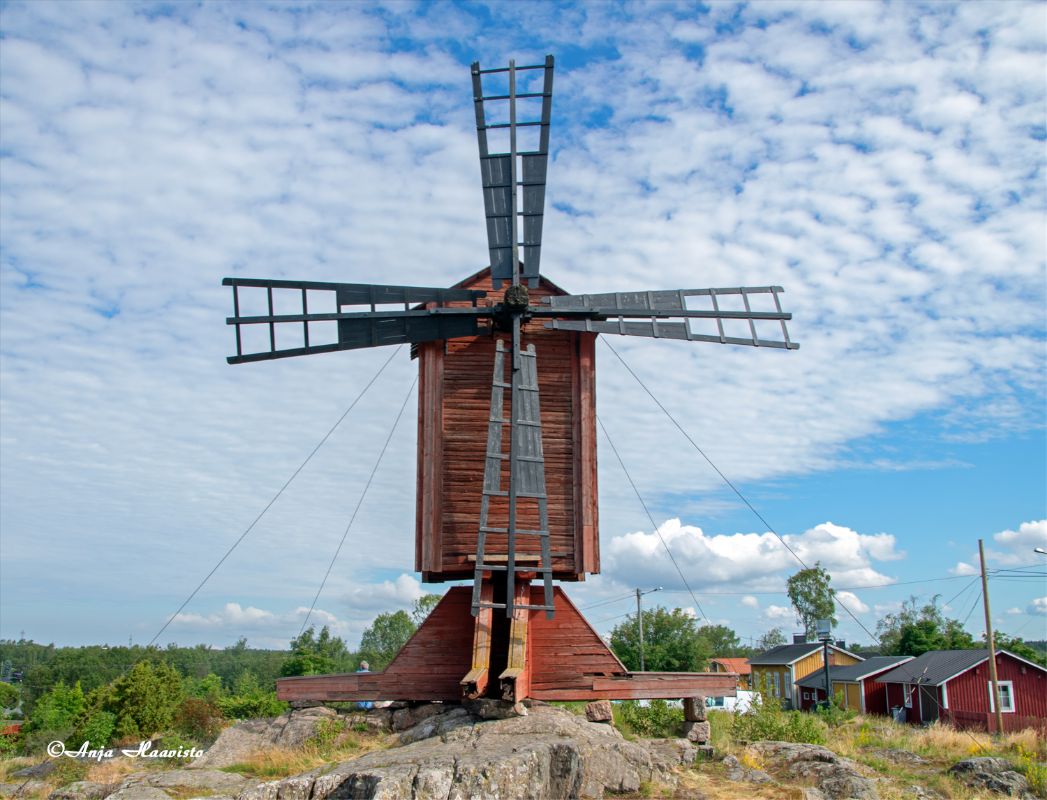 Windmill in Kristiinankaupunki in Finland.