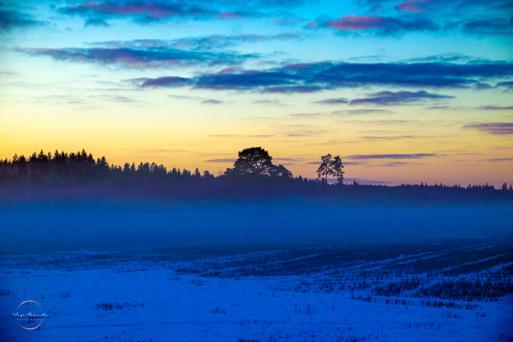 Dusk of the evening.