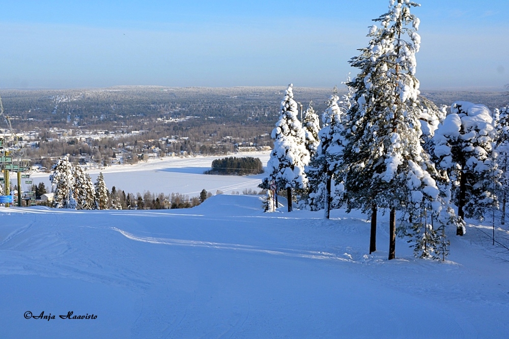 Ski Slope In Ounasvaara.